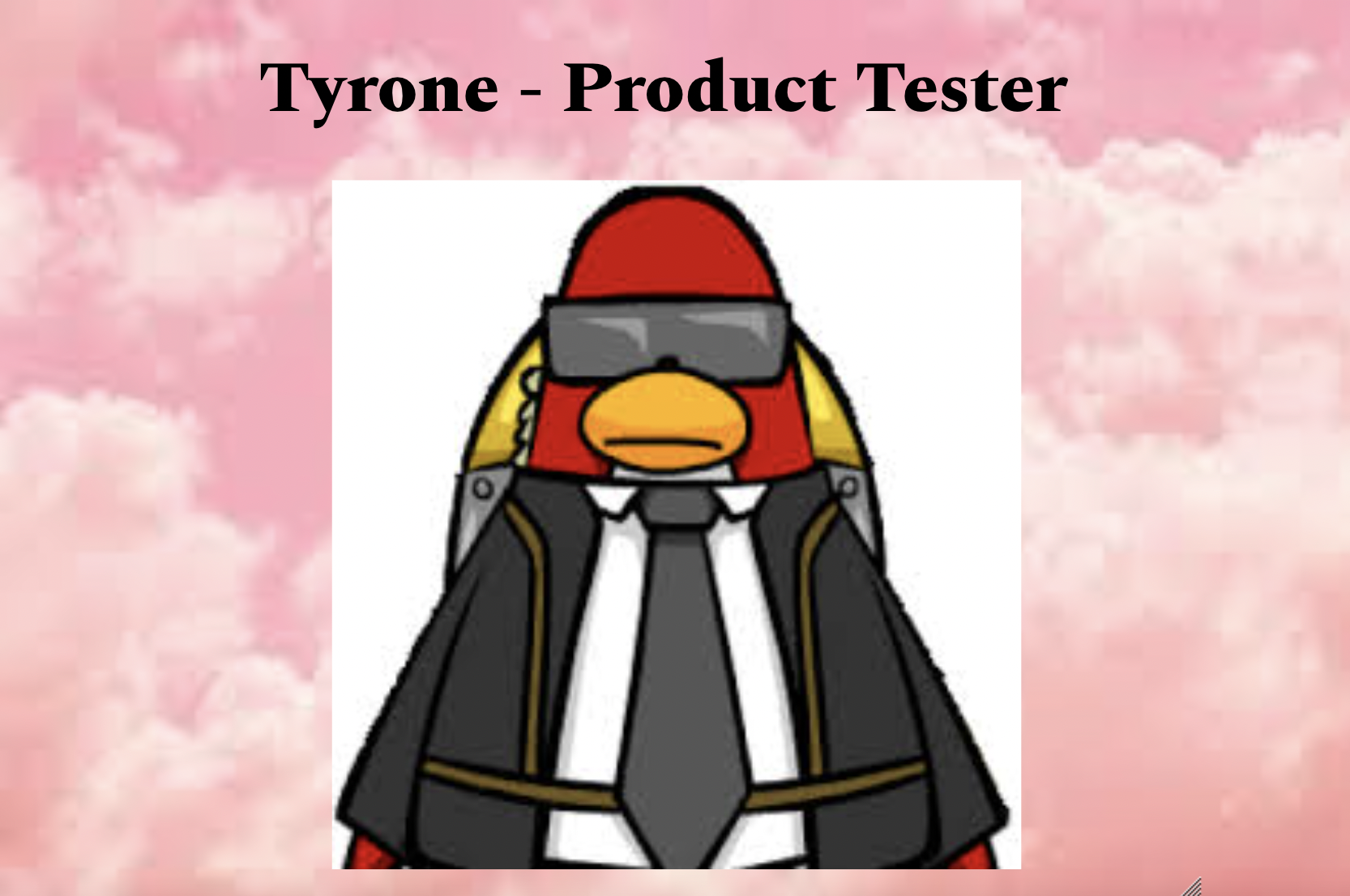 Tyrone/Product Tester